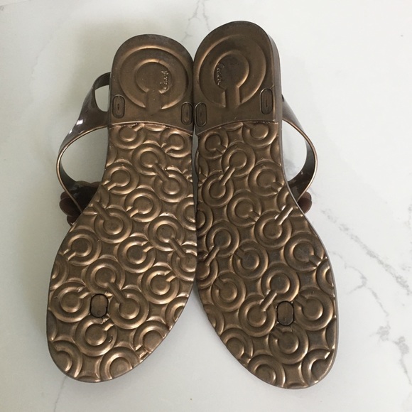 Coach Bronze Sandals - Picture 2 of 6